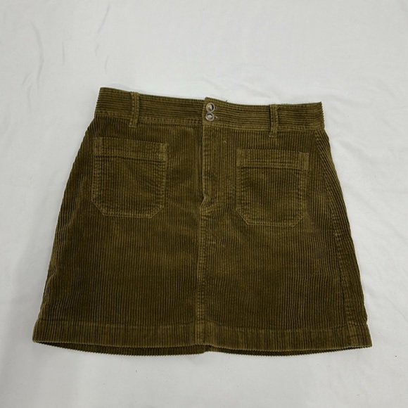 Madewell Corduroy Mini Skirt A-Line Pockets Stretch Cotton Retro - Picture 3 of 7